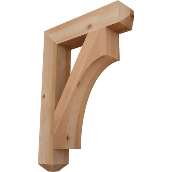 Ekena Millwork 3.5 in. x 28 in. x 20 in. Western Red Cedar Westlake Craftsman Smooth Bracket