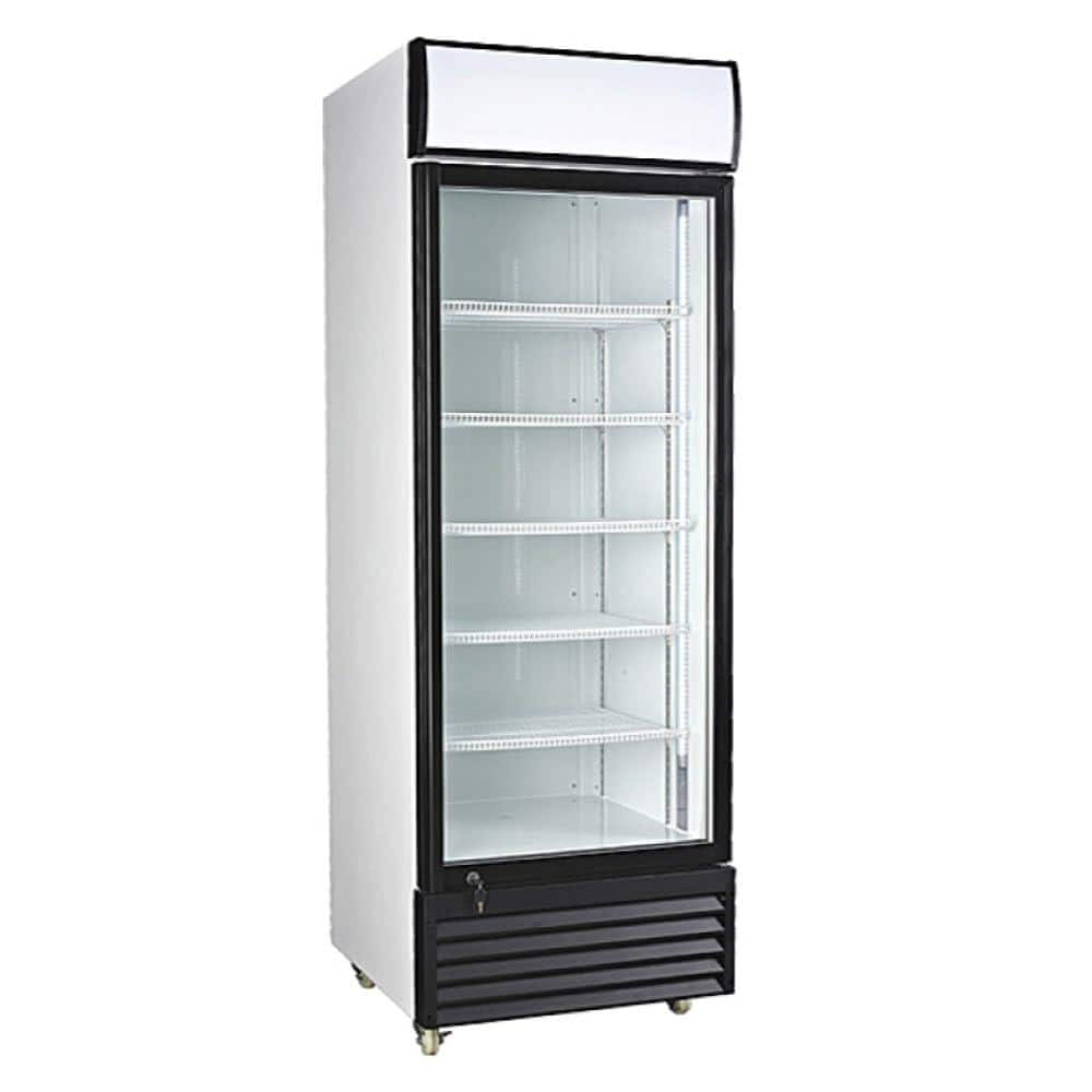 BODEGA 22.7in 12.5 cu. ft. 420 Cans Commercial Upright Display Refrigerator Glass Door Beverage Cooler in White