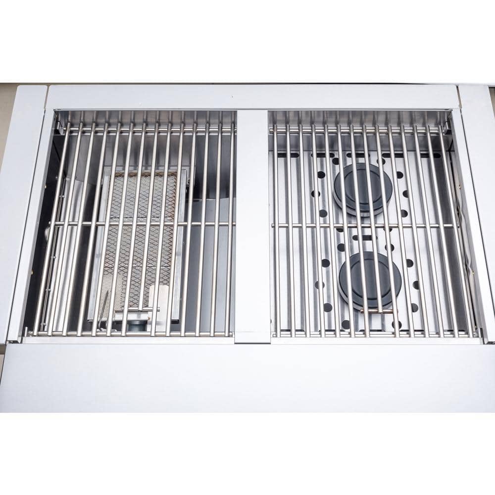 26.5 in Stainless Steel Built-In Natural Gas Grill with Infrared and Rotisserie