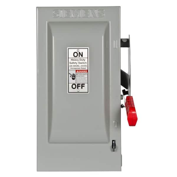 Siemens Heavy Duty 30 Amp 600-Volt 3-Pole Indoor Fusible Safety Switch