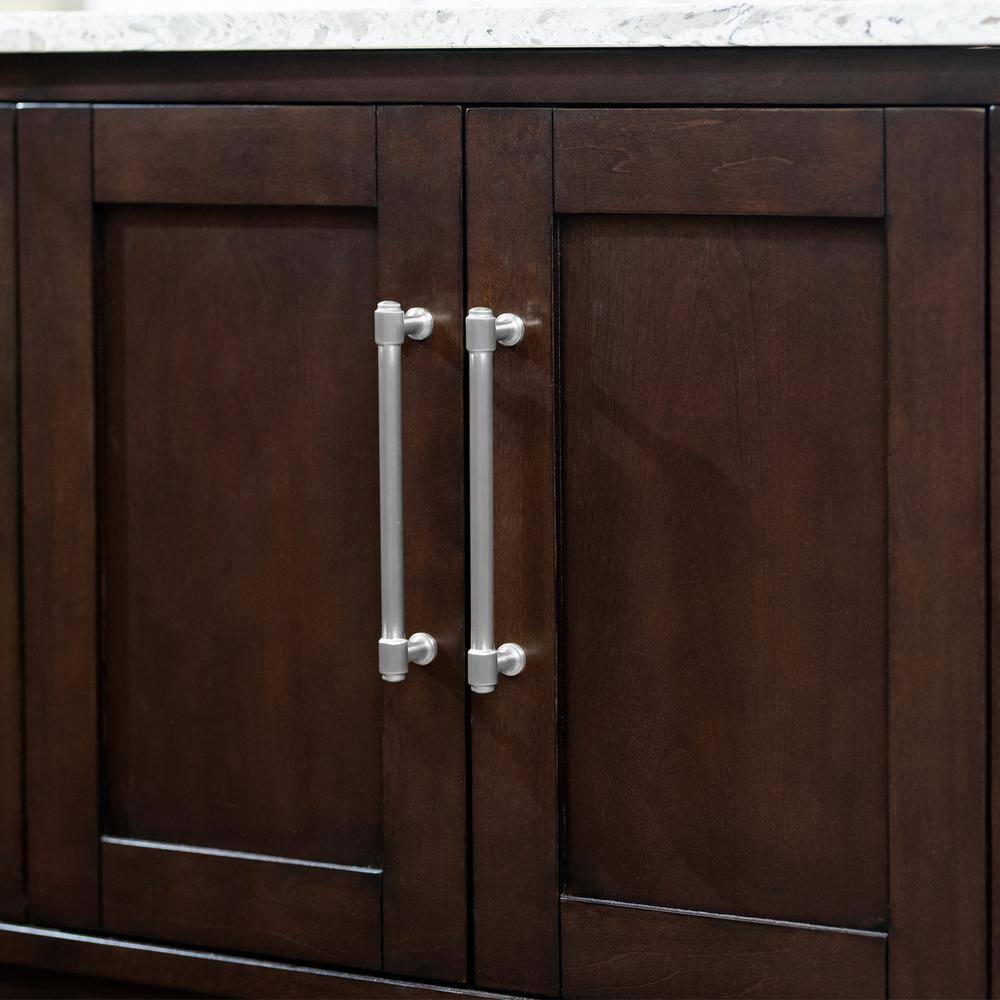 Satin Nickel 6-5/16" Modern Cabinet Bar Pull