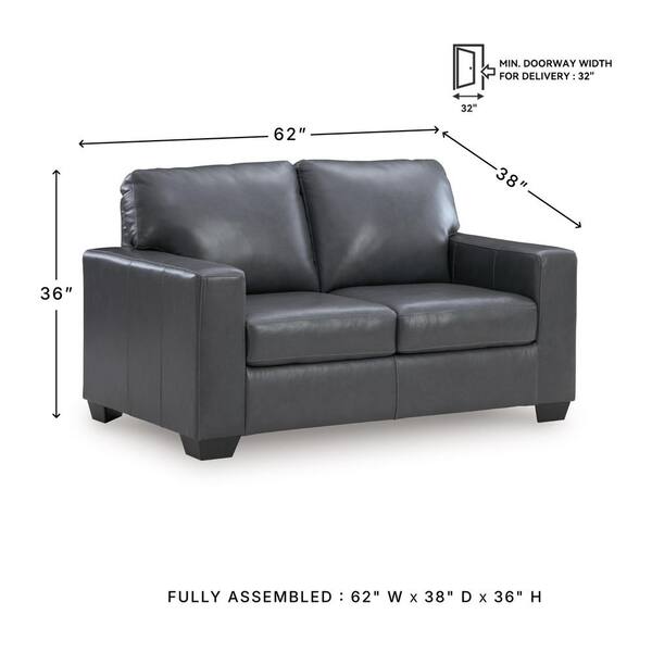 Signature DESIGN BY ASHLEY Bolsena 62 in. Solid Leather Match 2