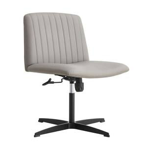 White Mid Back Ergonomic Office Chair 25.75 x 24.75 x 38-44