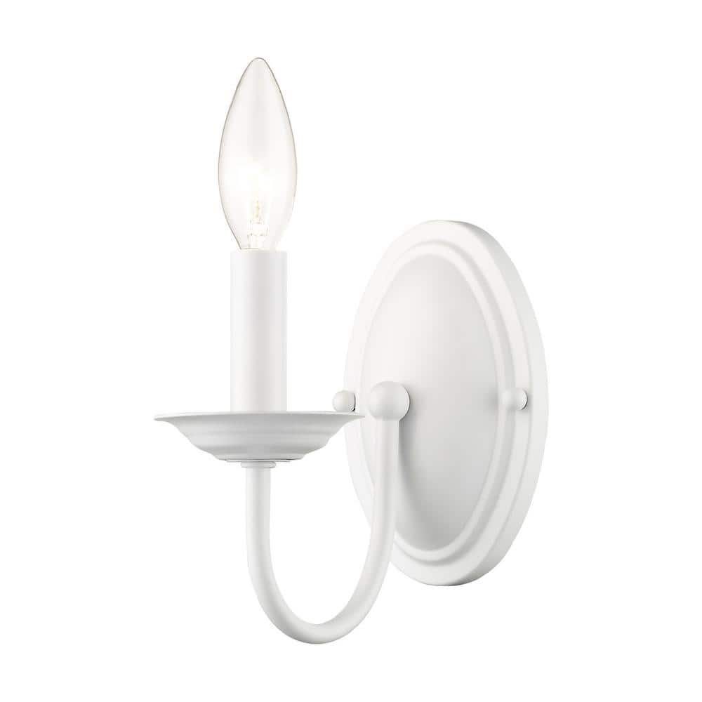 Elegant Williamsburg White Jelly Jar Dimmable Wall Sconce
