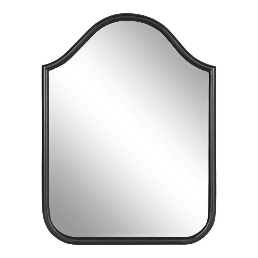 Fellows 18 x 24 Black Scallop Arched Wall Mirror