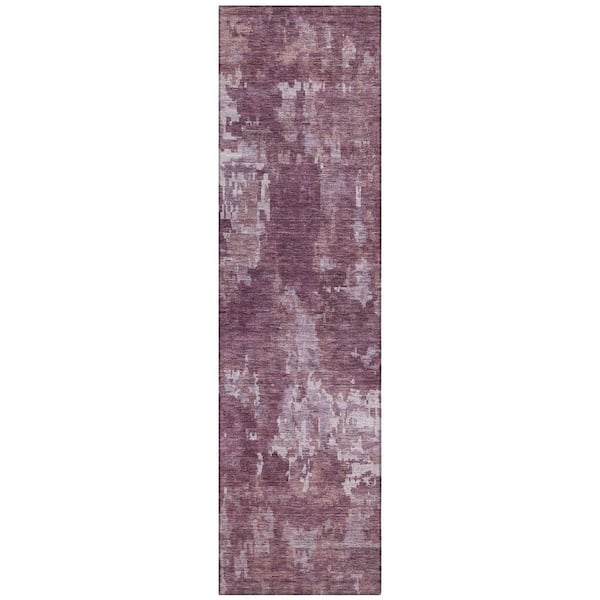 Chantille Machine Washable Indoor/Outdoor Abstract ACN2361 Merlot 2 ft. x 7 ft. Runner Rug