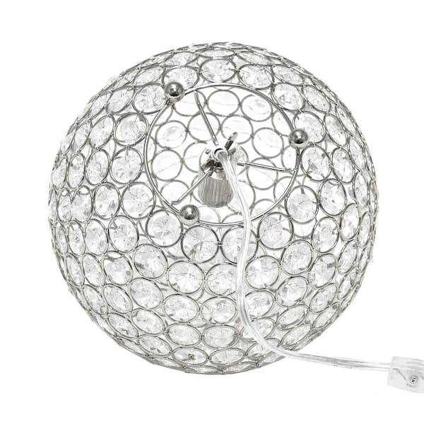 elegant designs crystal ball table lamp