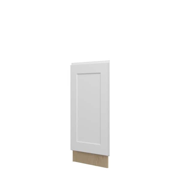 Unbranded Norfolk Shaker 12 in. W x 34.5 in. H x 24 in. D in Painted White Plywood Assembled Transitional Base Cabinet-Left