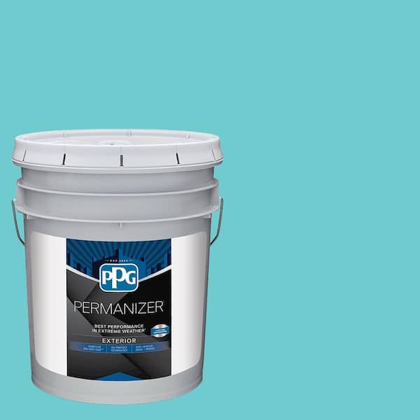 5 gal. PPG1233-5 Tropical Splash Flat Exterior Paint