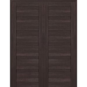 Louver 36 in. x 79.375 in. Both Active Veralinga Oak Wood Composite Double Prehung Interior Door