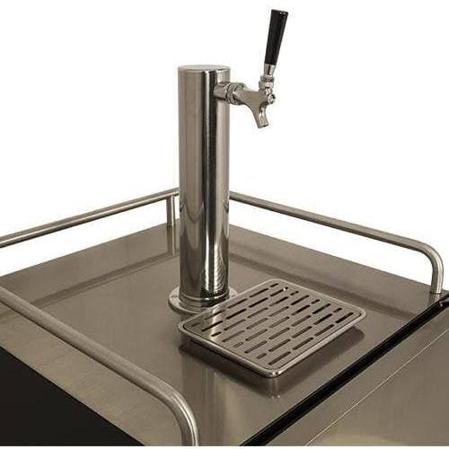 Stainless Steel Single Tap Built-In Kegerator with Reversible Door