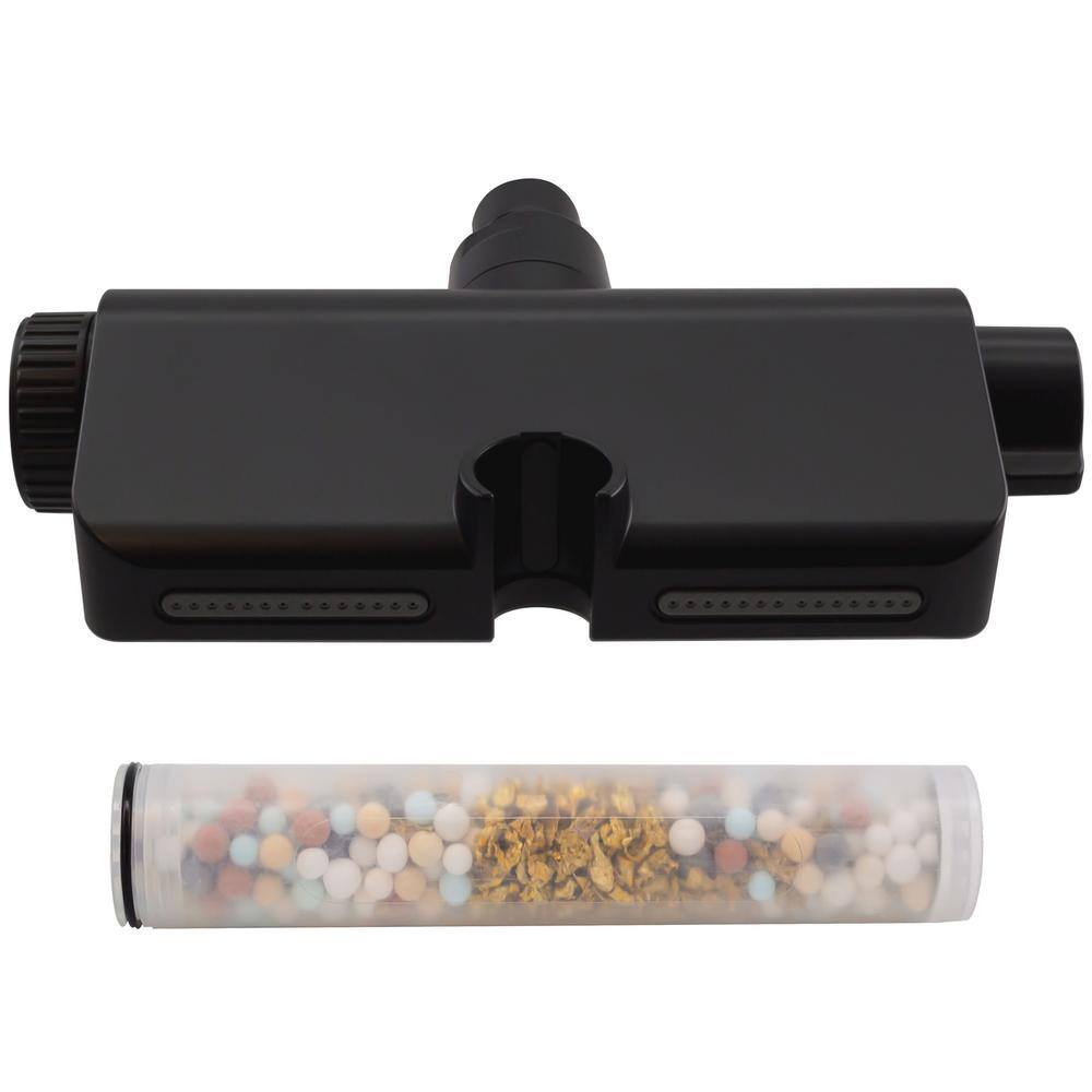 Matte Black Multi-Function Handheld Shower Head with Filter and Wall Mount