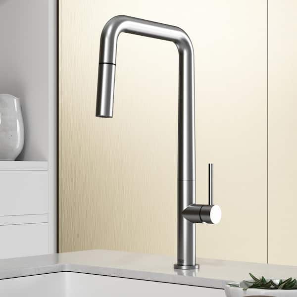 かつぴょん　RP8合皮ロングL字　ロング部60㎝4枚　その１ VIGO Parsons Single Handle Pull-Down Sprayer Kitchen Faucet in