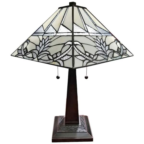 Amora Lighting 22 in. Tiffany Style Mission Table Lamp