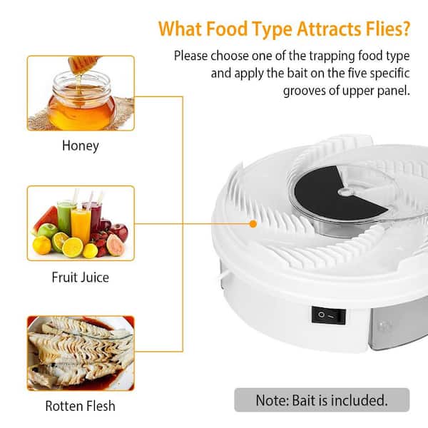 Electric Flies Catcher with USB Charger Rotated Home Use Fly Trap Killer  Pest Killer for Flies Bugs Cockroaches Insects 