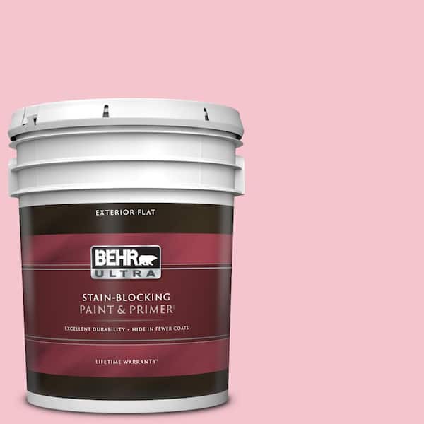 BEHR ULTRA 5 gal. #P150-2 Energetic Pink Flat Exterior Paint & Primer