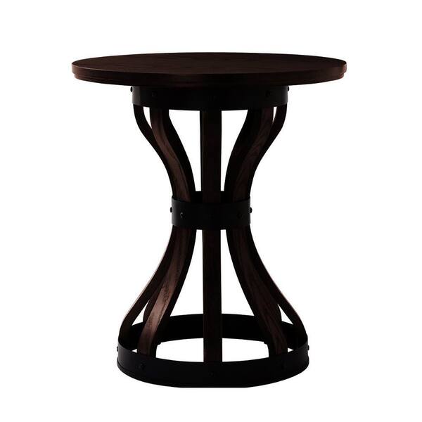 Unbranded Stave Espresso End Table