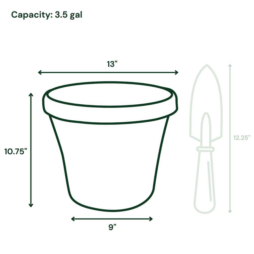 Terra Cotta Inspired 12" Resin Planter - Chocolate Finish