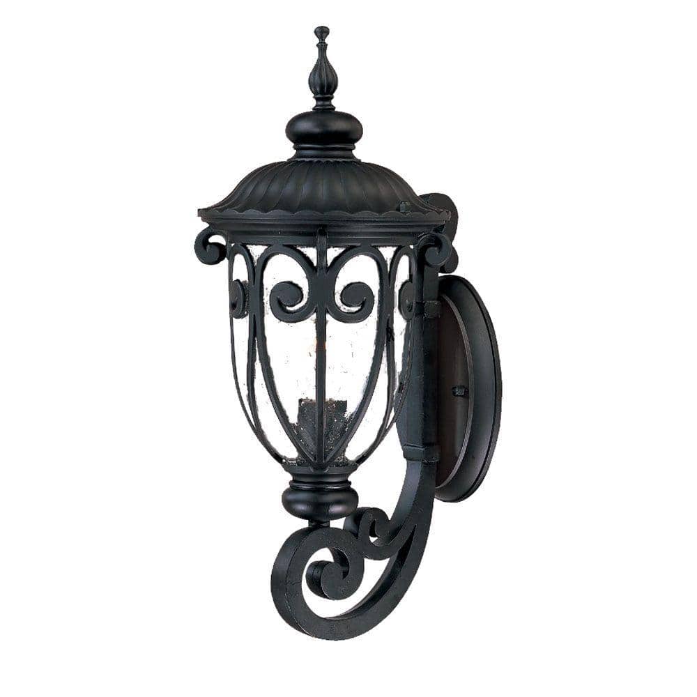 Naples Collection 1-Light Matte Black Outdoor Wall Lantern Sconce price history on PriceWatchPro