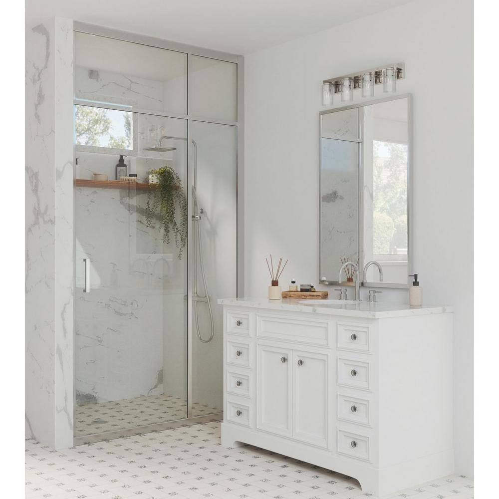 Goodwin Polished Chrome 4-Light Vanity with Clear Glass Shades