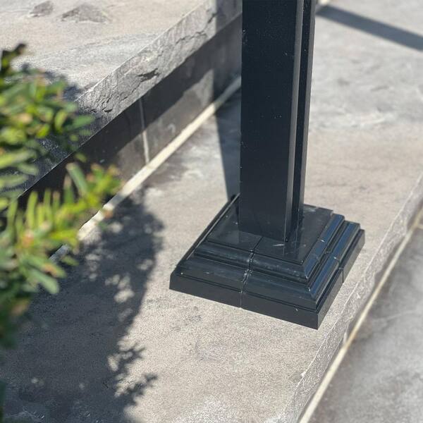 NUVO IRON Adjustable Decorative Post Plate Cover from 2 in. To 3-1/2 in.