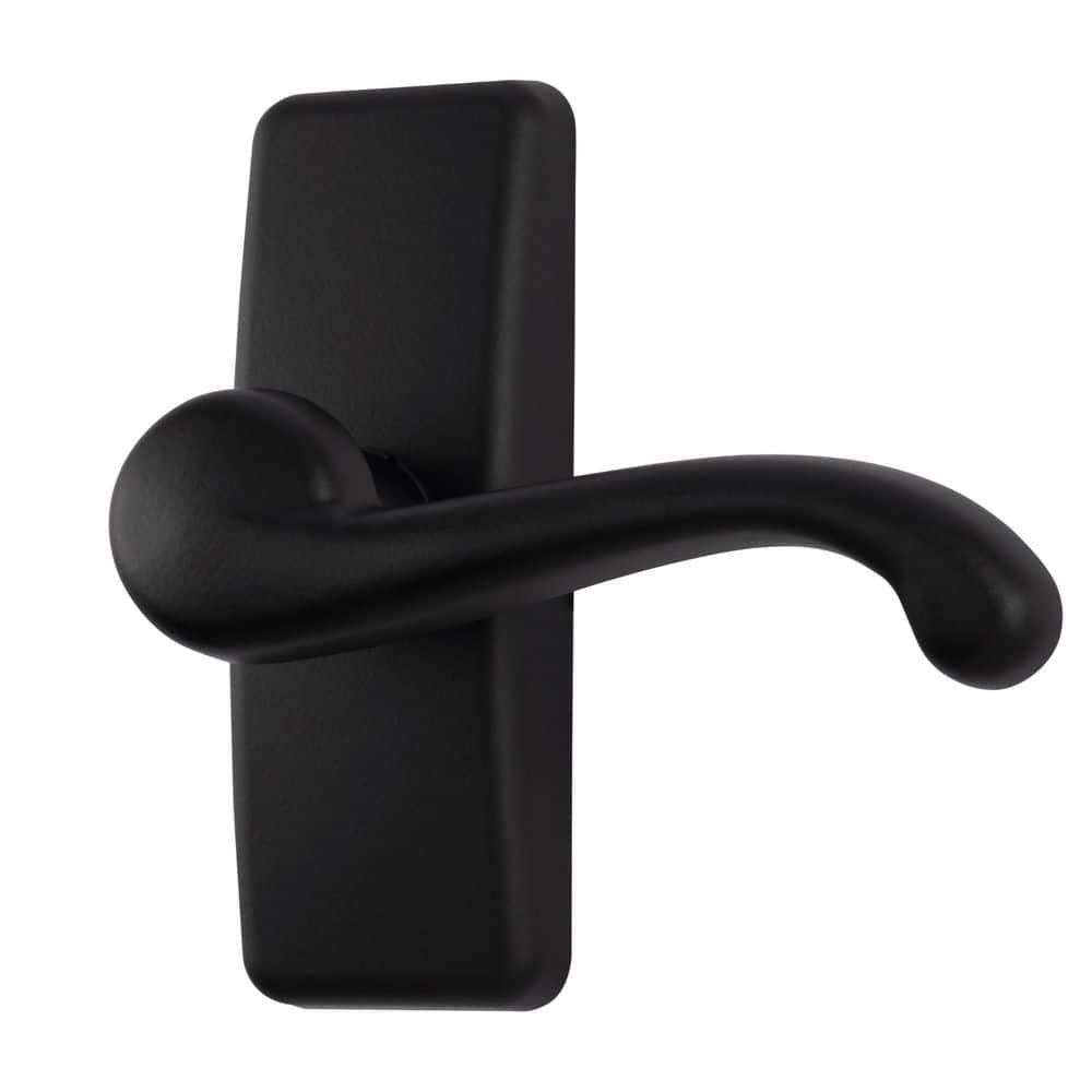 Matte Black Metal Lever Handle Set for Doors