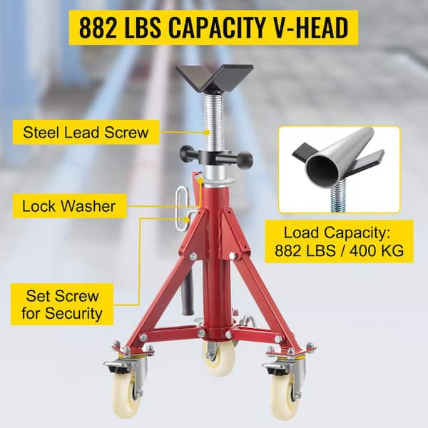 Refurbished 2-Ton Height Adjustable Pipe Roller Stands (Pipe