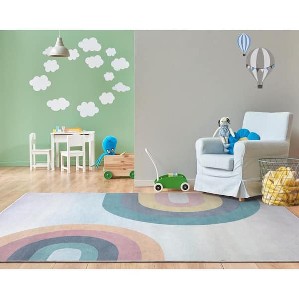 Home Dynamix Marquee Collection Rainbow Multicolored Area Rug