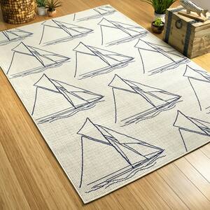 Amalie Ivory 1 ft. 9 in. x 3 ft. Indoor/Outdoor Area Rug