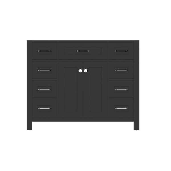 Alya Bath Norwalk 41 in. W x 21.5 in. D x 33.45 in. H Bath Vanity Cabinet without Top in Espresso