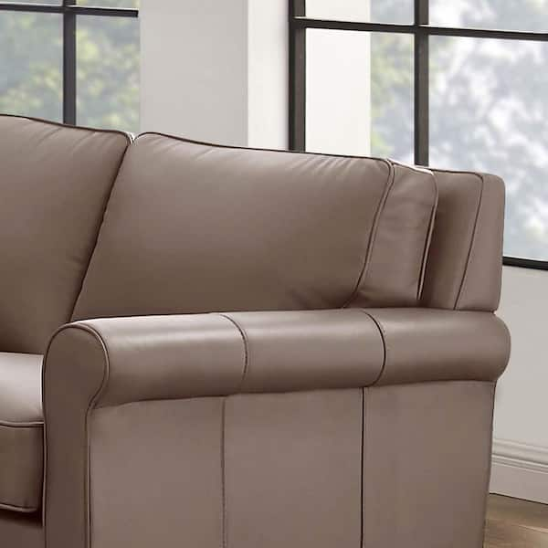 EXCEART 1 Roll Leather Sofa The Fabric A5