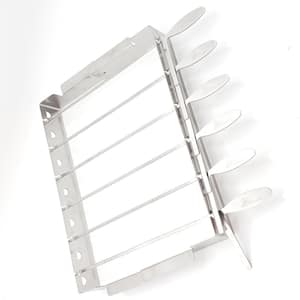 Domino Action Kabob Skewer and Rack Set for Charcoal Grills and Gas Grills