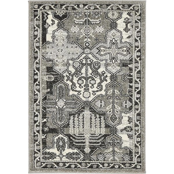 Unique Loom La Jolla Cathedral Gray 2' 2 x 3' 0 Area Rug