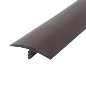 1-1/4 in. Dark Brown Flexible Polyethylene Center Barb Hobbyist Pack Bumper Tee Moulding Edging 12 ft. long Coil