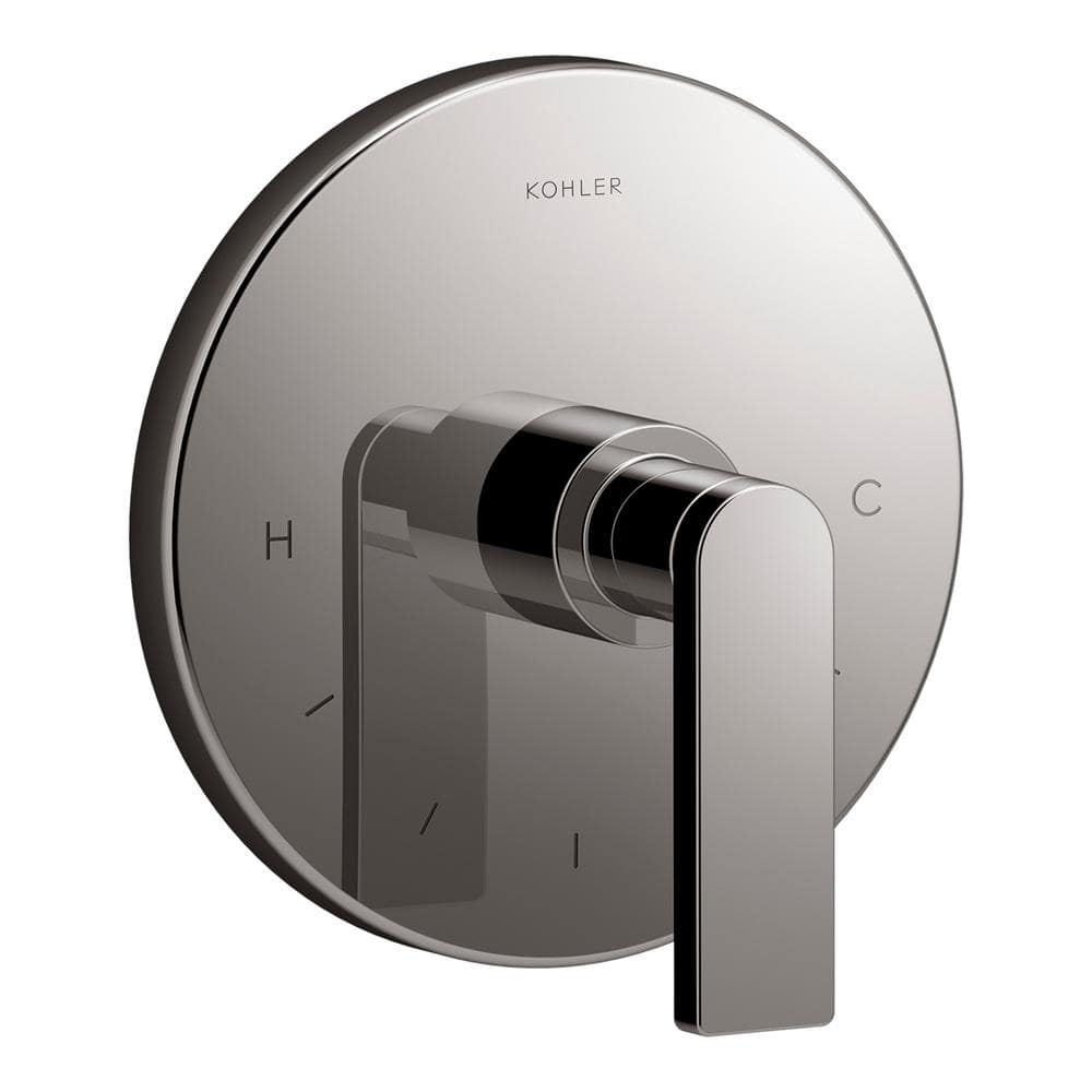 Vibrant Titanium Thermostatic Valve Trim with Lever Handle