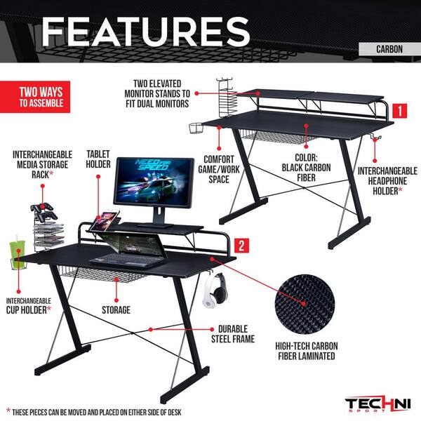 Carbon Fiber Dual Monitor Stand