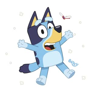 Bluey Character Blue Matte Vinyl Peel and Stick Wall Decals