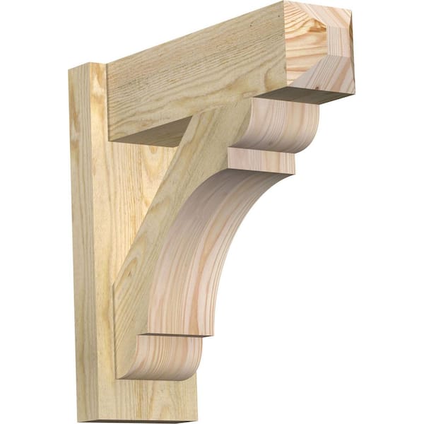 Ekena Millwork 6 in. x 18 in. x 18 in. Douglas Fir Olympic Craftsman Rough Sawn Outlooker