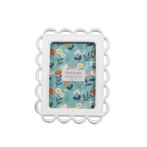 Frame 5 x 7 Ivory Ceramic Novelty Picture Frame