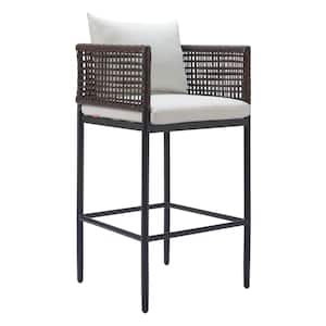 Palm Paradise Outdoor Collection Gray Olefin Barstool