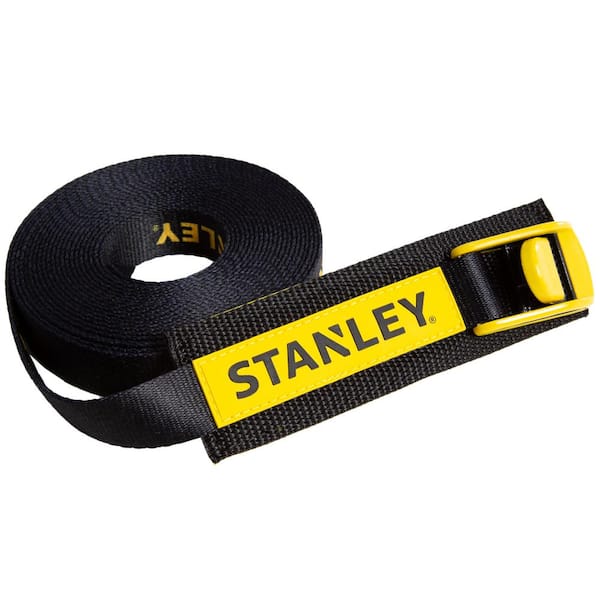 Stanley 1,200-lb Cam Buckle Tie Down, Adjustable Cargo Strap, 1-in