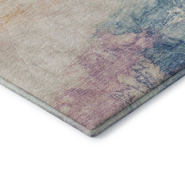 Mayfield Premium Machine Washable Abstract AMF1799 Pearl 3 ft. x 4 ft. Area Rug