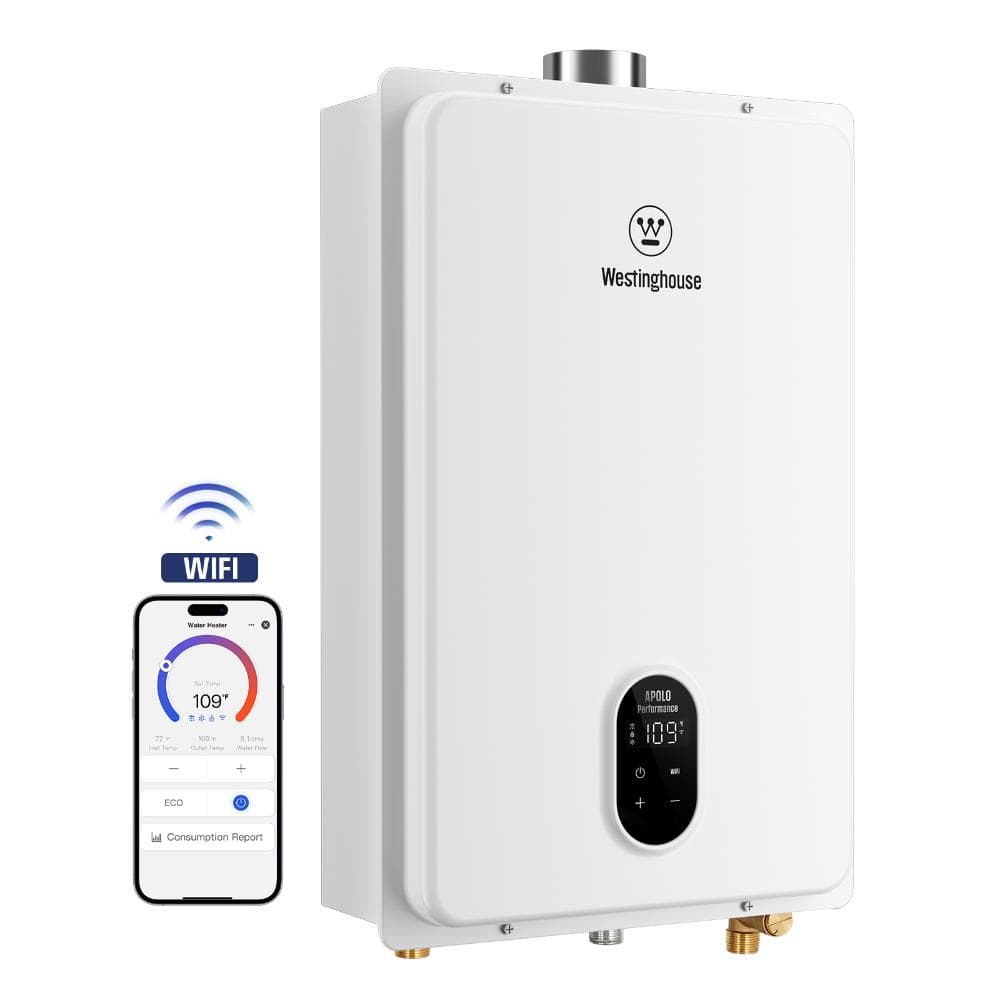 Apolo WIFI Propane Gas 120000 BTU Instant Hot Tankless Water Heater LPG, Max 5.1 GPM, Indoor 120V, CSA Certified, White price history on PriceWatchPro
