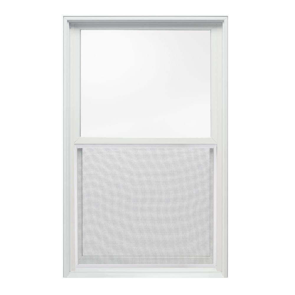 JELD-WEN 25.375 in. x 40 in. W-2500 Series White Painted Clad Wood ...