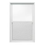 25.375 in. x 40 in. W-2500 Series White Painted Clad Wood Double Hung Window w/ Natural Interior and Screen