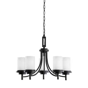 Winnetka 5-Light Blacksmith Modern Transitional Hanging Chandelier with LED Bulbs