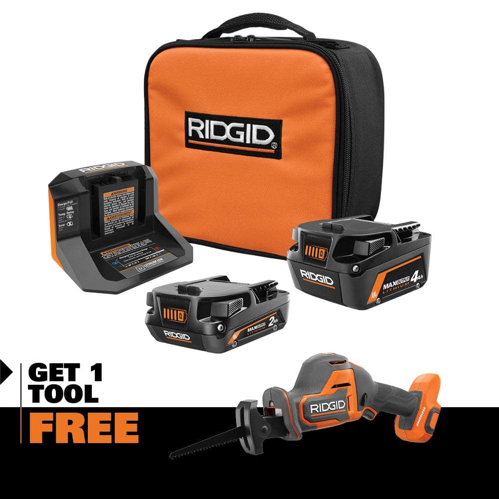 18V MAX Output 4.0 Ah 2.0 Ah Batteries and Charger with FREE 18V SubCompact Brushless One-Handed Reciprocating Saw price history on PriceWatchPro