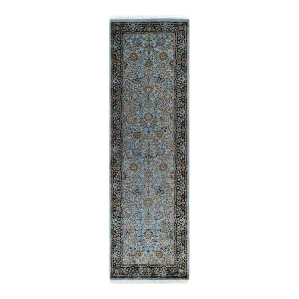 Chloe & Olivia Home Blue 2 ft. 6 in. x 8 ft. 6 in. Fine Vibrance Hand-Knotted Area Rug