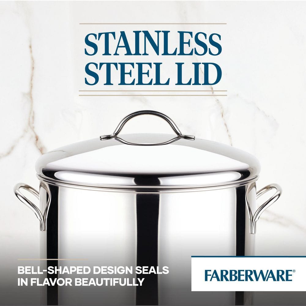 Farberware Classic 12-Quart Stainless Steel Stockpot with Lid