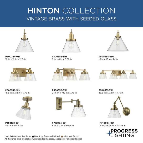 Progress Lighting Hinton Collection 8 in. One-Light Brushed Nickel